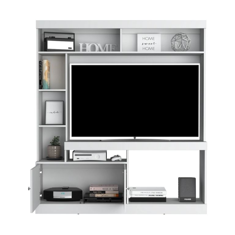 ESTANTE TV'65 2 PUERTAS DANTE BLANCO 180,6X180,0X30,3 CM - 4
