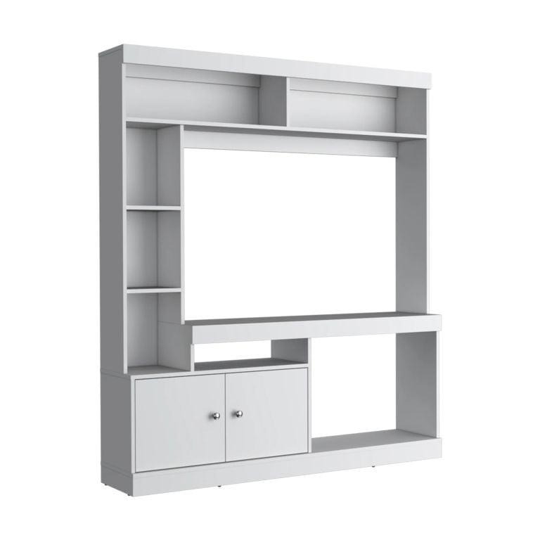 ESTANTE TV'65 2 PUERTAS DANTE BLANCO 180,6X180,0X30,3 CM - 5