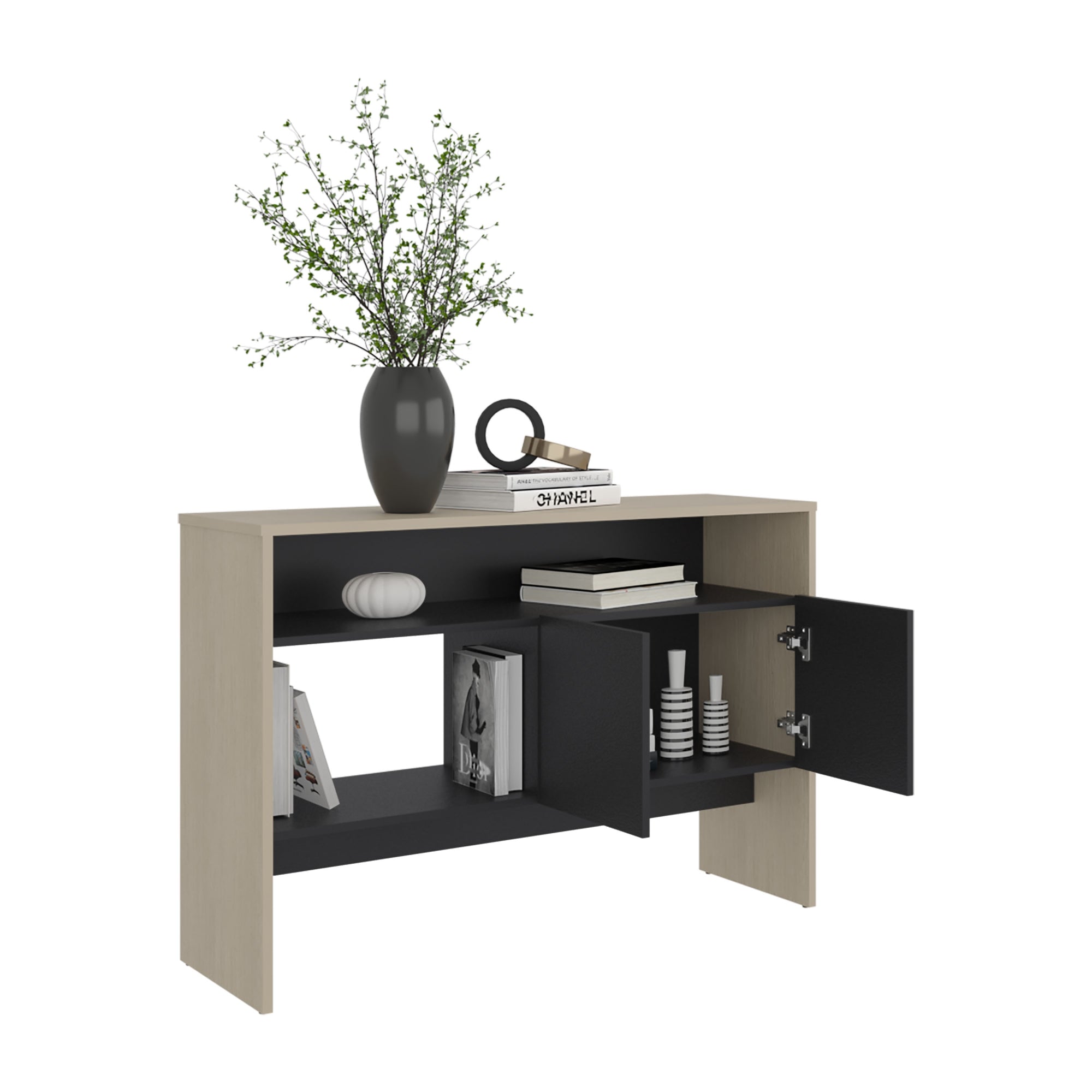 ARRIMO 2 PUERTAS CLASSIC COLOR 80,7X120X35,6 CM AVELLANA Y CARTAGENA - 2
