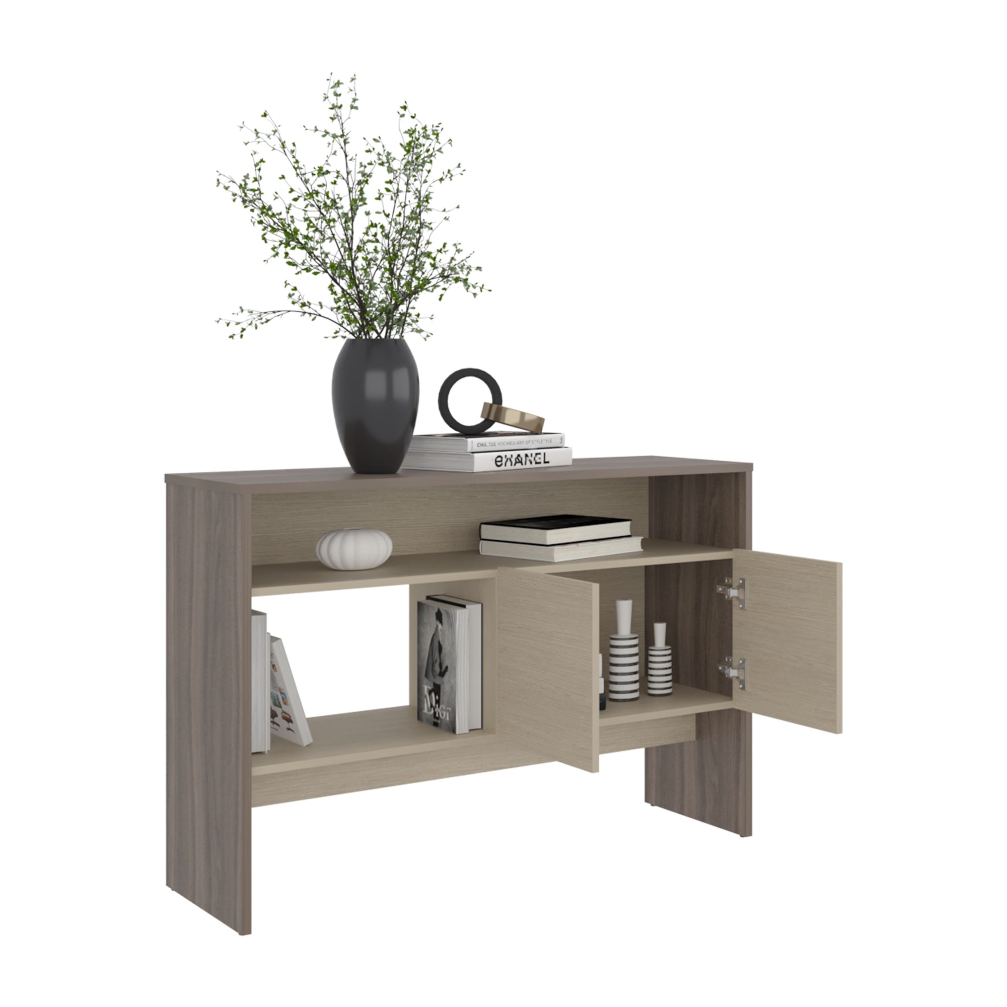 ARRIMO 2 PUERTAS CLASSIC COLOR 80,7X120X35,6 CM AVELLANA Y CARTAGENA - 3