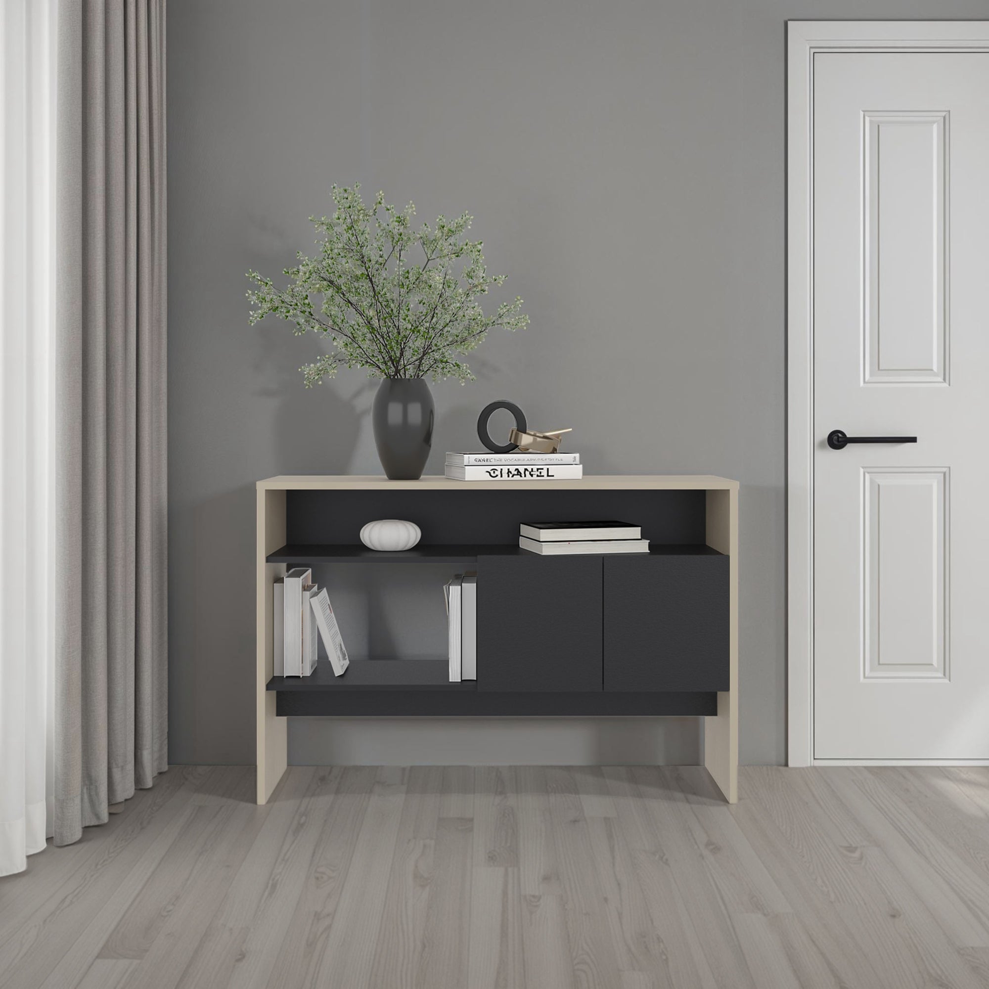 ARRIMO 2 PUERTAS CLASSIC COLOR 80,7X120X35,6 CM AVELLANA Y CARTAGENA - 4