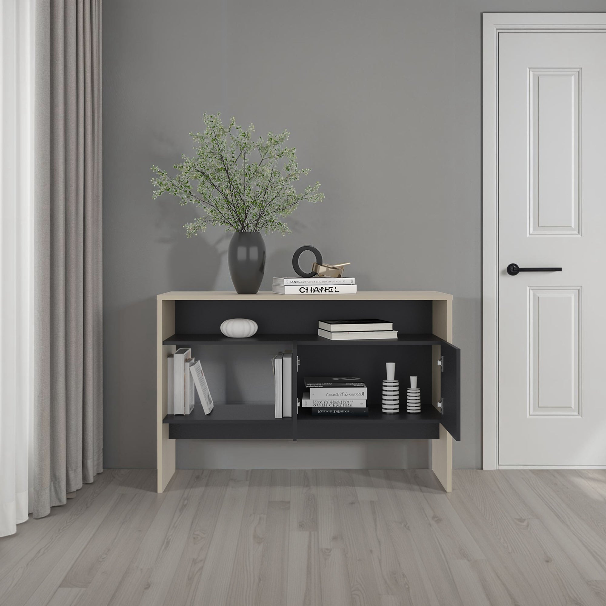 ARRIMO 2 PUERTAS CLASSIC COLOR 80,7X120X35,6 CM AVELLANA Y CARTAGENA - 5