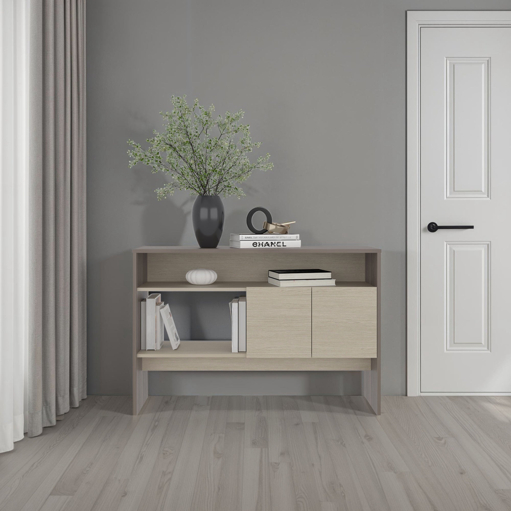 ARRIMO 2 PUERTAS CLASSIC COLOR 80,7X120X35,6 CM AVELLANA Y CARTAGENA - 5