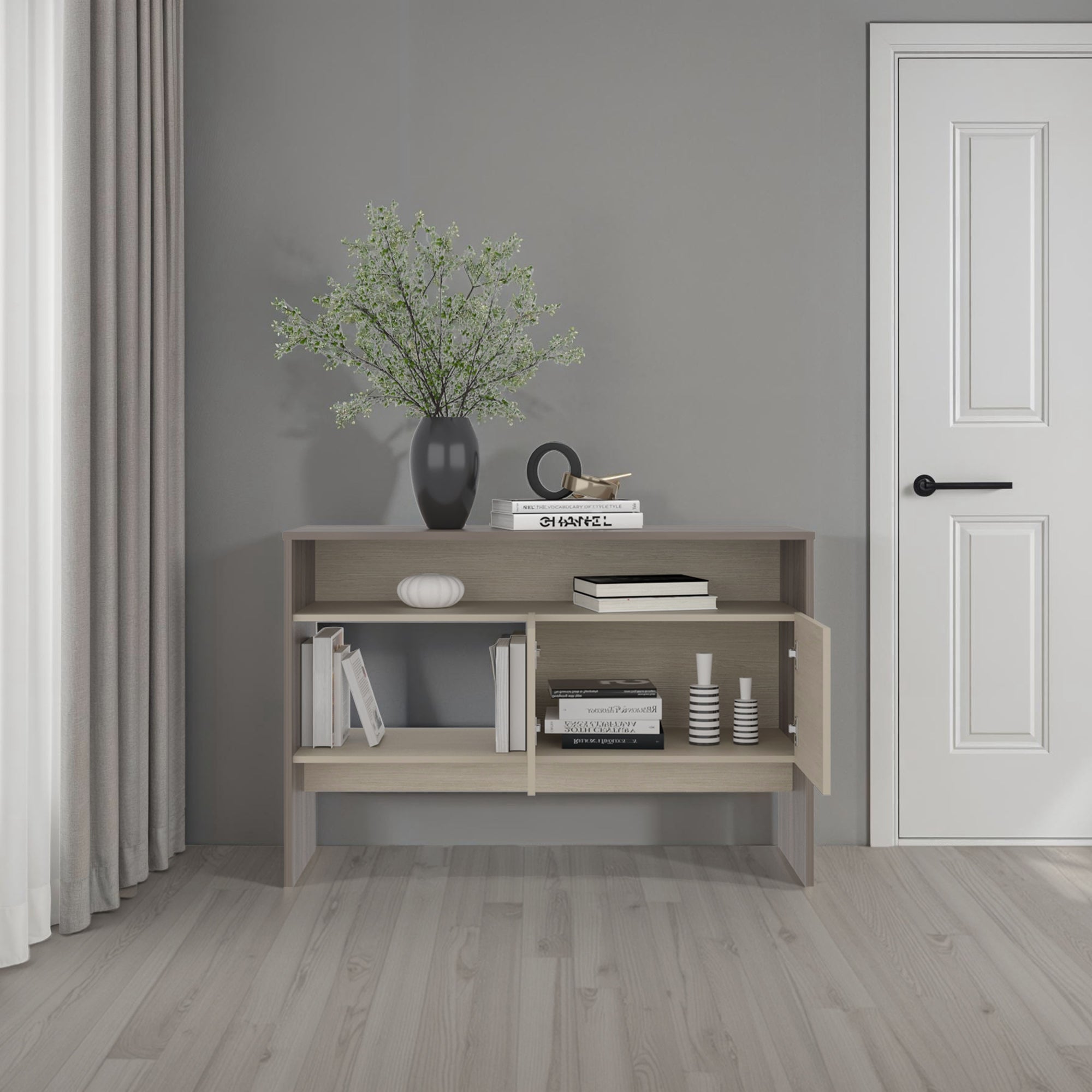 ARRIMO 2 PUERTAS CLASSIC COLOR 80,7X120X35,6 CM AVELLANA Y CARTAGENA - 6