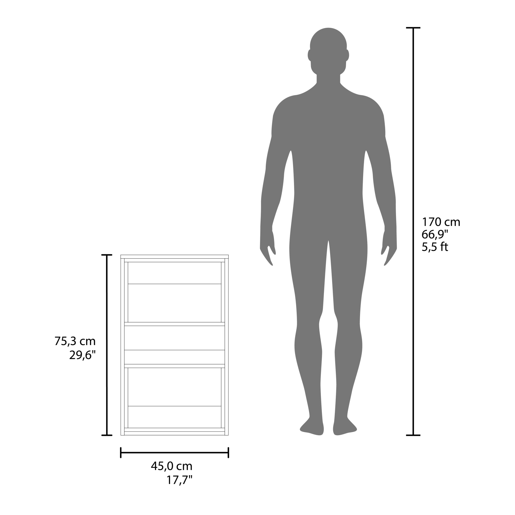 MUEBLE AUXILAR MURO BAÑO ECO 75,3X45X18,9 CM - 7