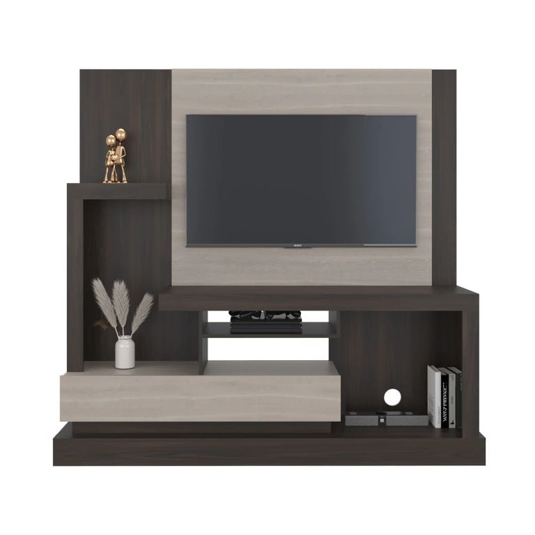 ESTANTE TV 55 ALCACERES 1 PUERTA NOGAL Y MIEL 172,2X180,0X41,5 CM - 4