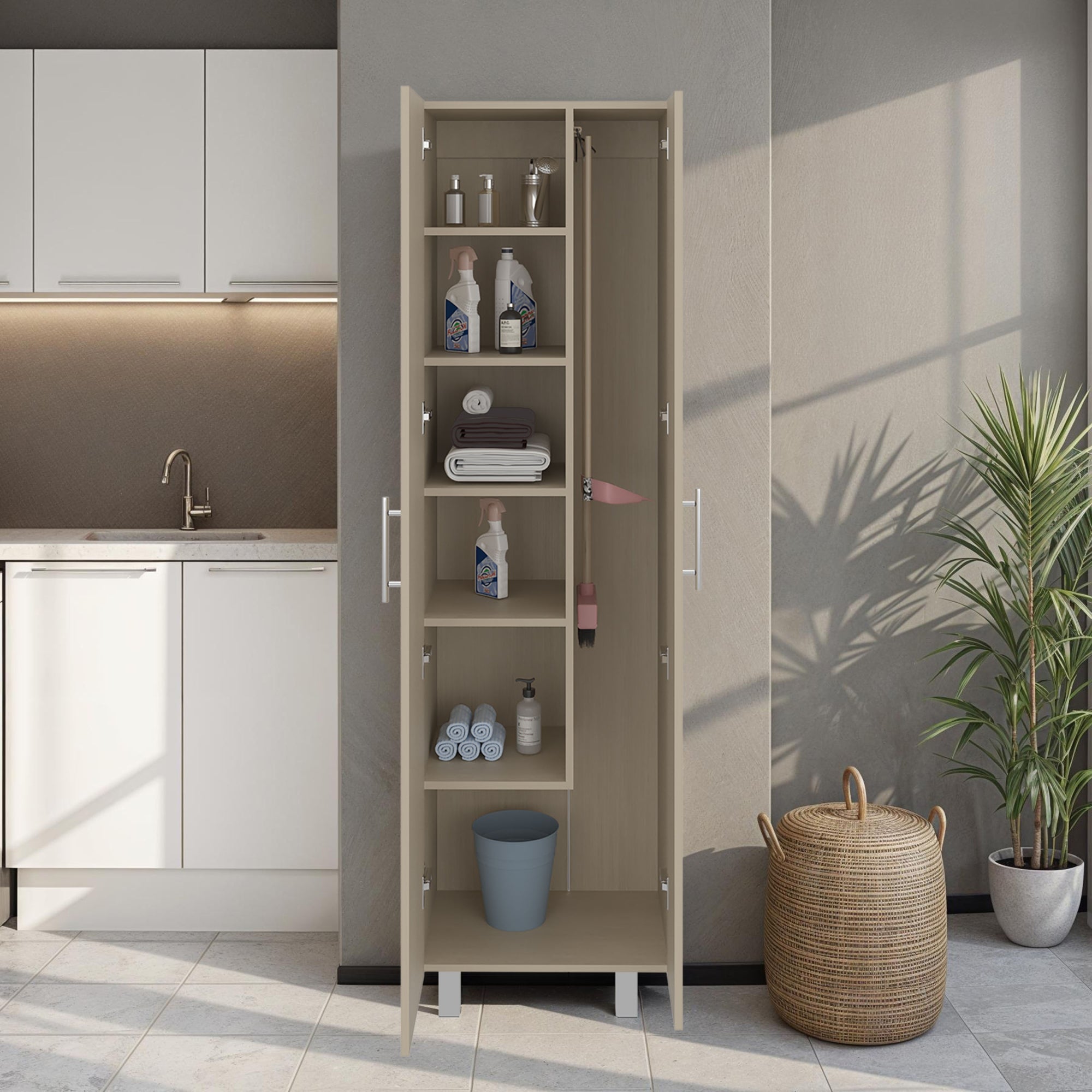 MUEBLE DE ASEO 2 PUERTAS NALA 181,1X51,2X36,8 CM CARTAGENA - 6