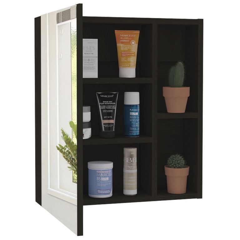 BOTIQUIN 1 PUERTA CON ESPEJO LABELLE WENGUE 49,7X45,0X12,5 CM - 4
