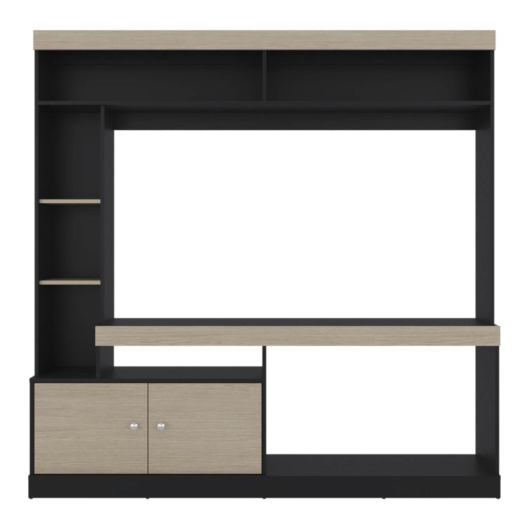 ESTANTE TV65' 2 PUERTAS CLASSIC COLOR 180,6X180,0X30,3 CM AVELLANA Y CARTAGENA - 4