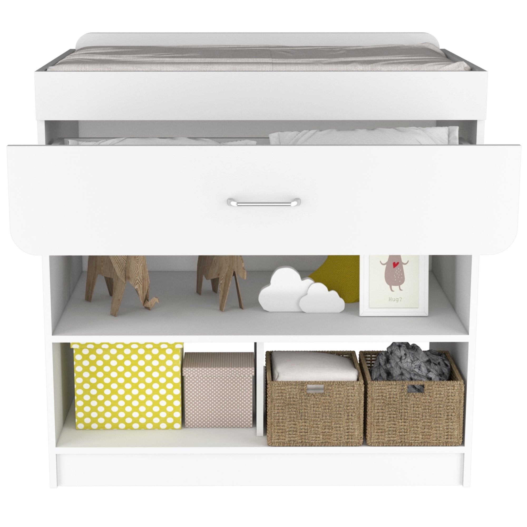 CAMBIADOR ROSARIO 1 CAJÓN BLANCO 97,7X93,3X58,0 CM - 3