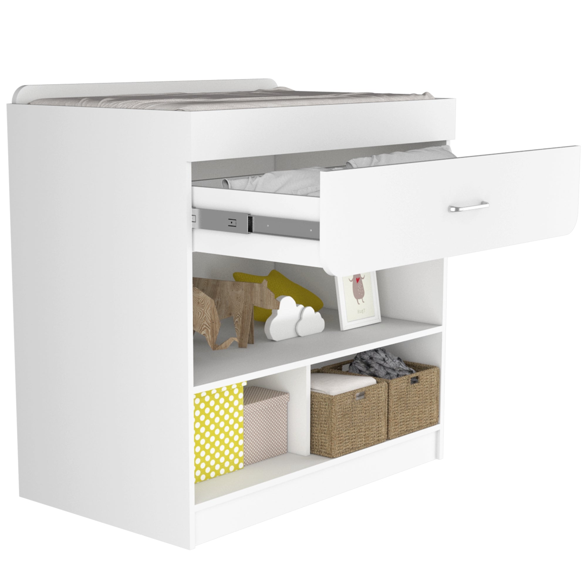 CAMBIADOR ROSARIO 1 CAJÓN BLANCO 97,7X93,3X58,0 CM - 4