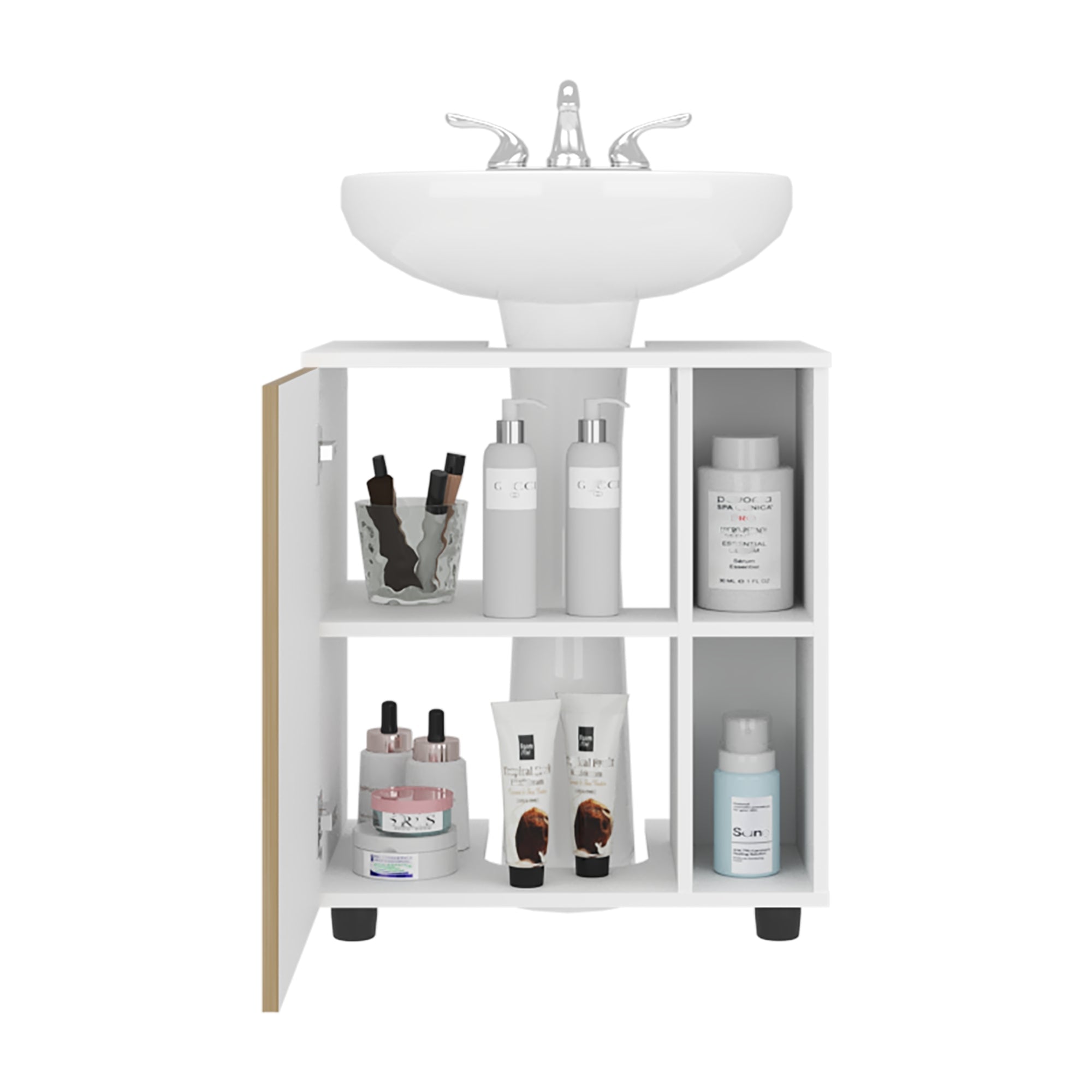 MUEBLE PARA LAVAMANOS 1 PUERTA PASCUALE BLANCO 62,0X55,0X41,3 CM - 3
