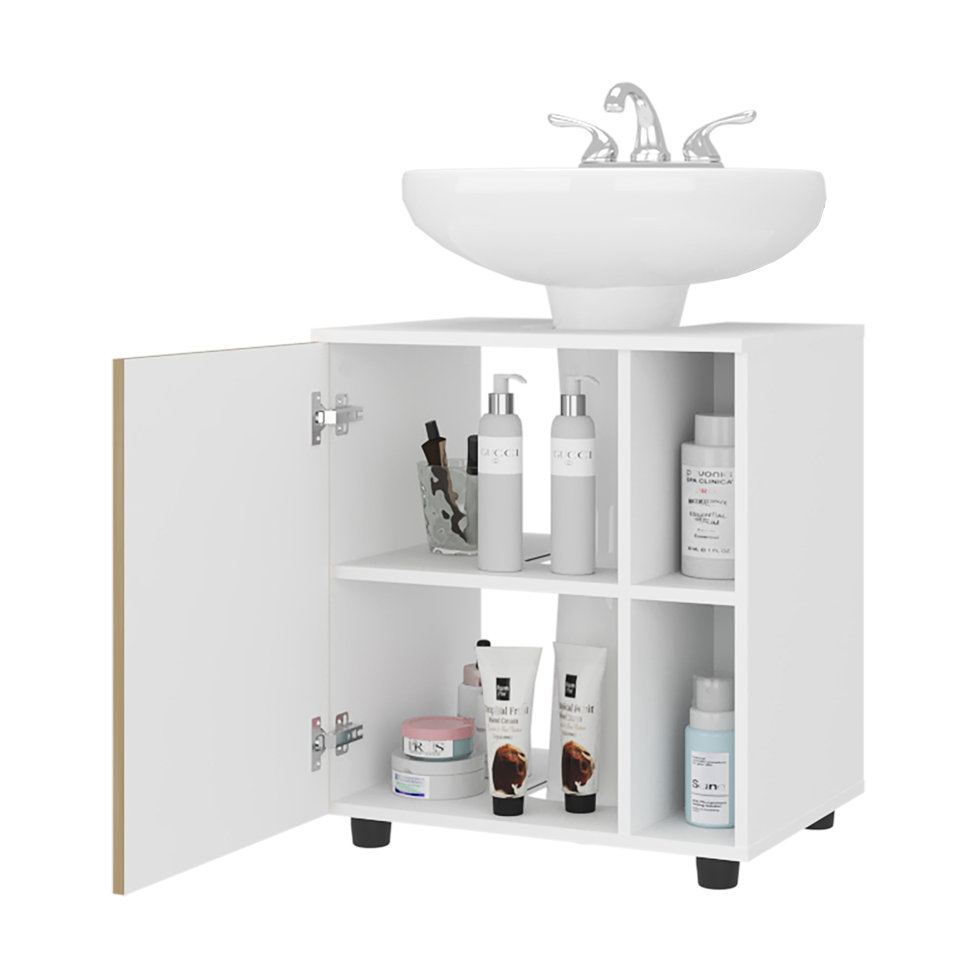 MUEBLE PARA LAVAMANOS 1 PUERTA PASCUALE BLANCO 62,0X55,0X41,3 CM - 8