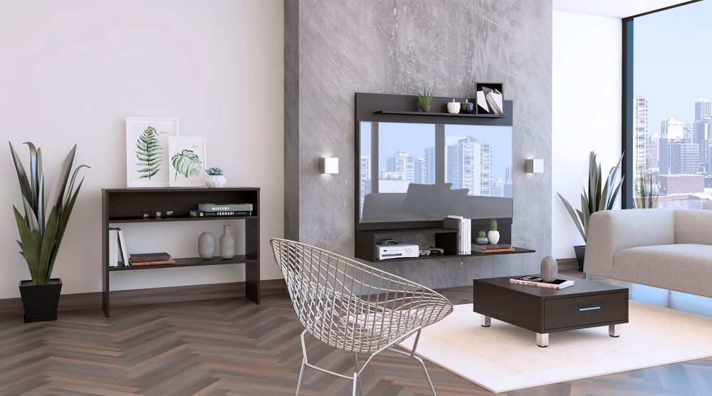 COMBO PANEL TV 55' + ARRIMO + MESA DE CENTRO BEIJING WENGUE - 1