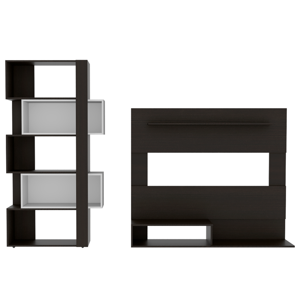 SET TUHOME BEIJING PANEL TV55 + BIBLIOTECA CUBO WENGUE - 2