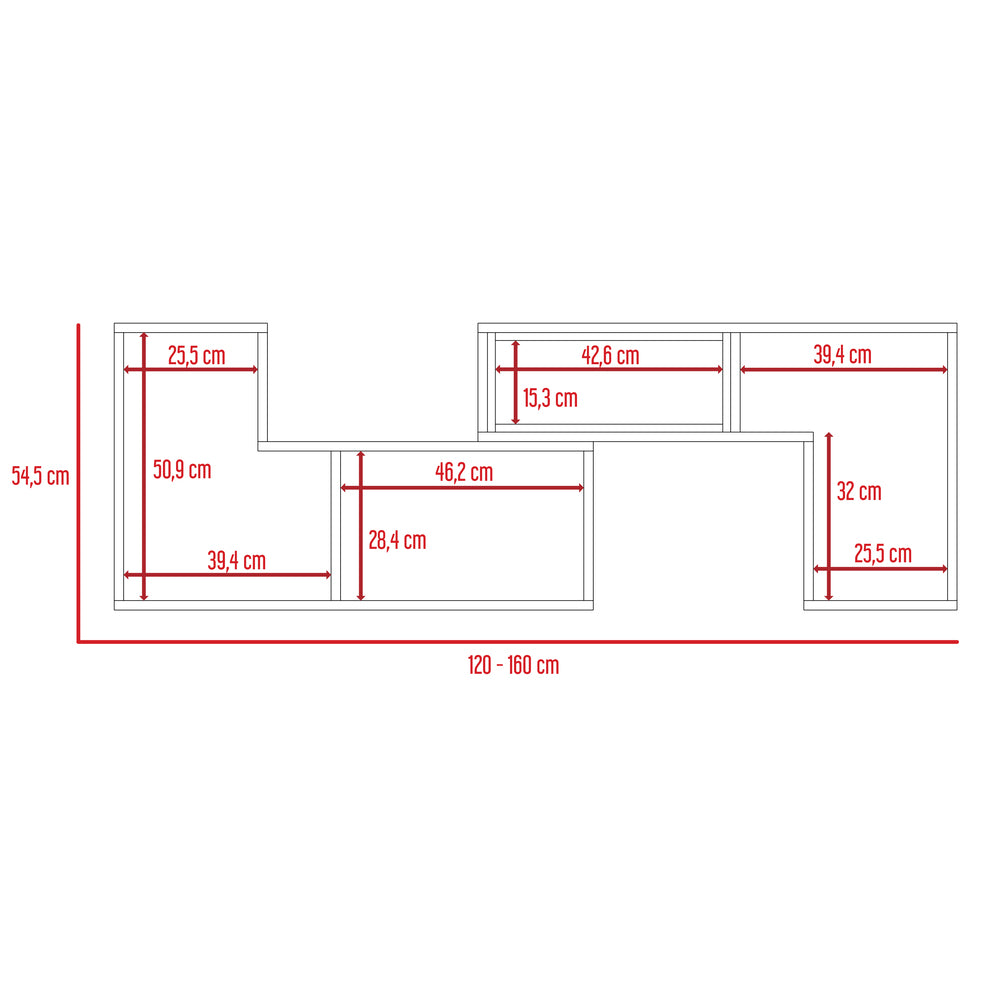 SET TUHOME BEIJING RACK EXTENSIBLE TV40 + BIBLIOTECA ESCALERA + ARRIMO + MESA DE CENTRO ROVERE - 9