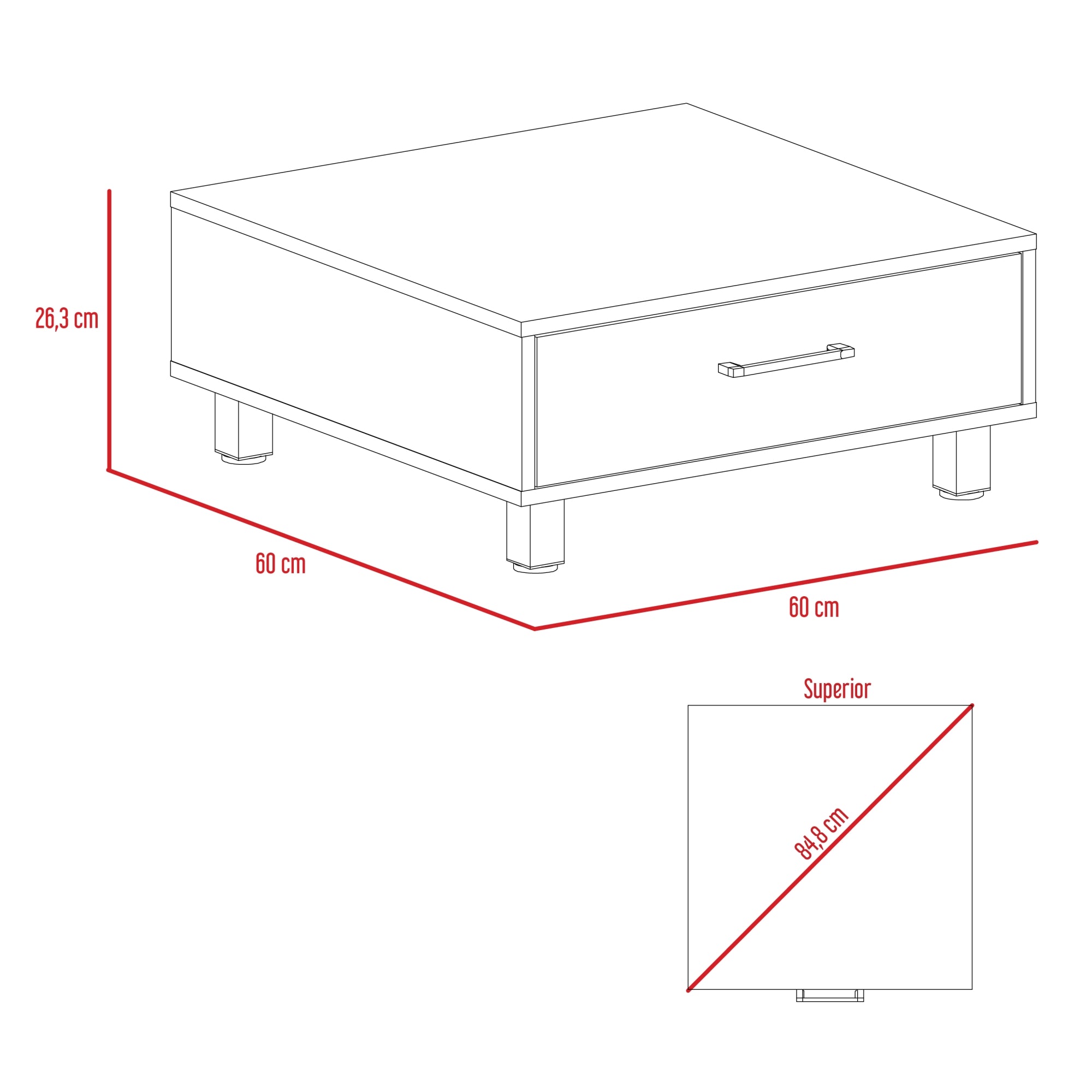COMBO RACK EXTENSIBLE TV40 + MESA DE CENTRO BEIJING ROVERE - 5