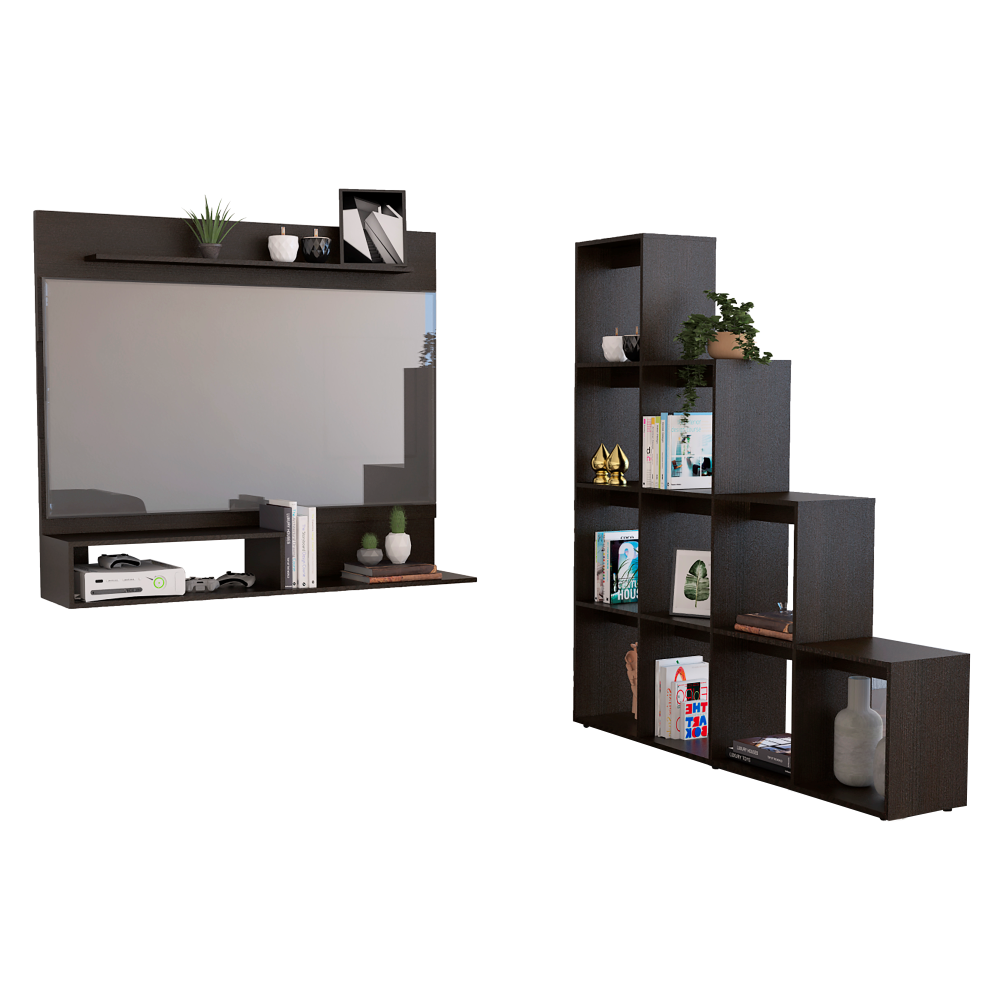 SET TUHOME BEIJING PANEL TV55 + BIBLIOTECA ESCALERA - 2