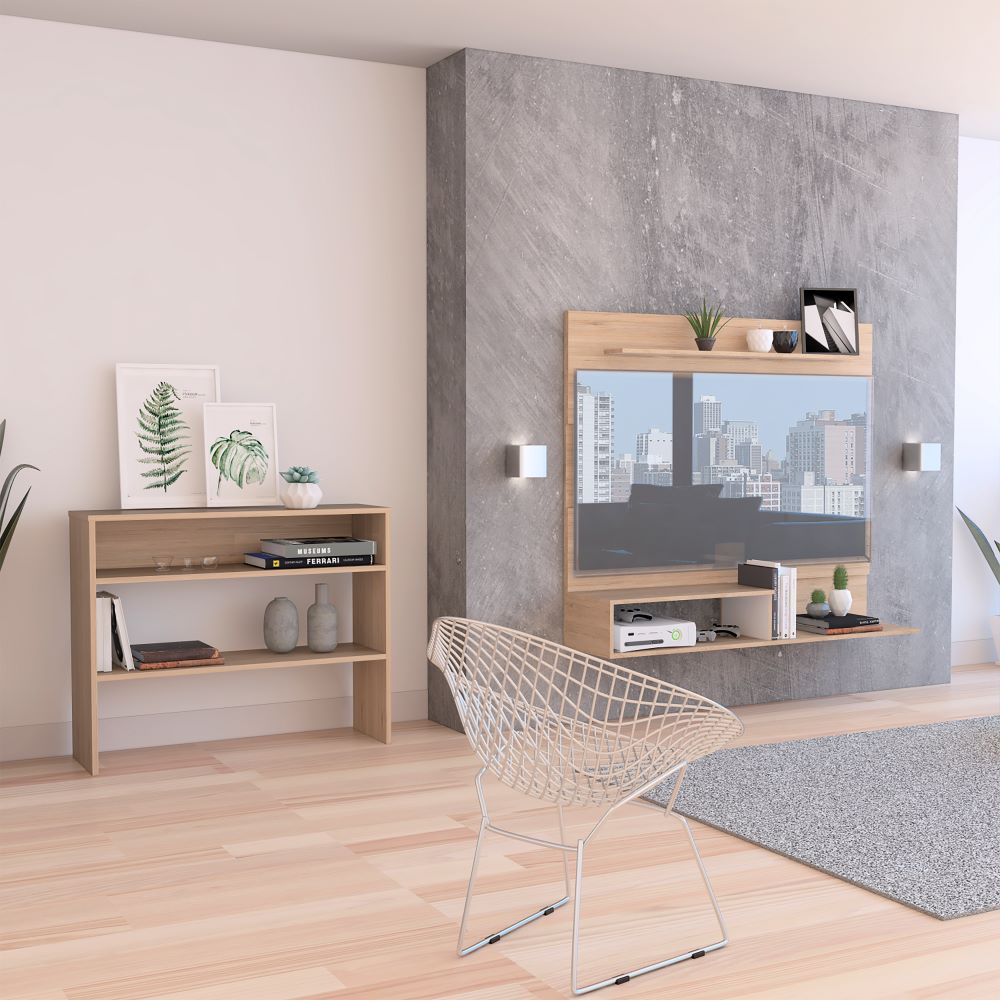 SET TUHOME BEIJING PANEL TV55 + ARRIMO ROVERE BLANCO - 1