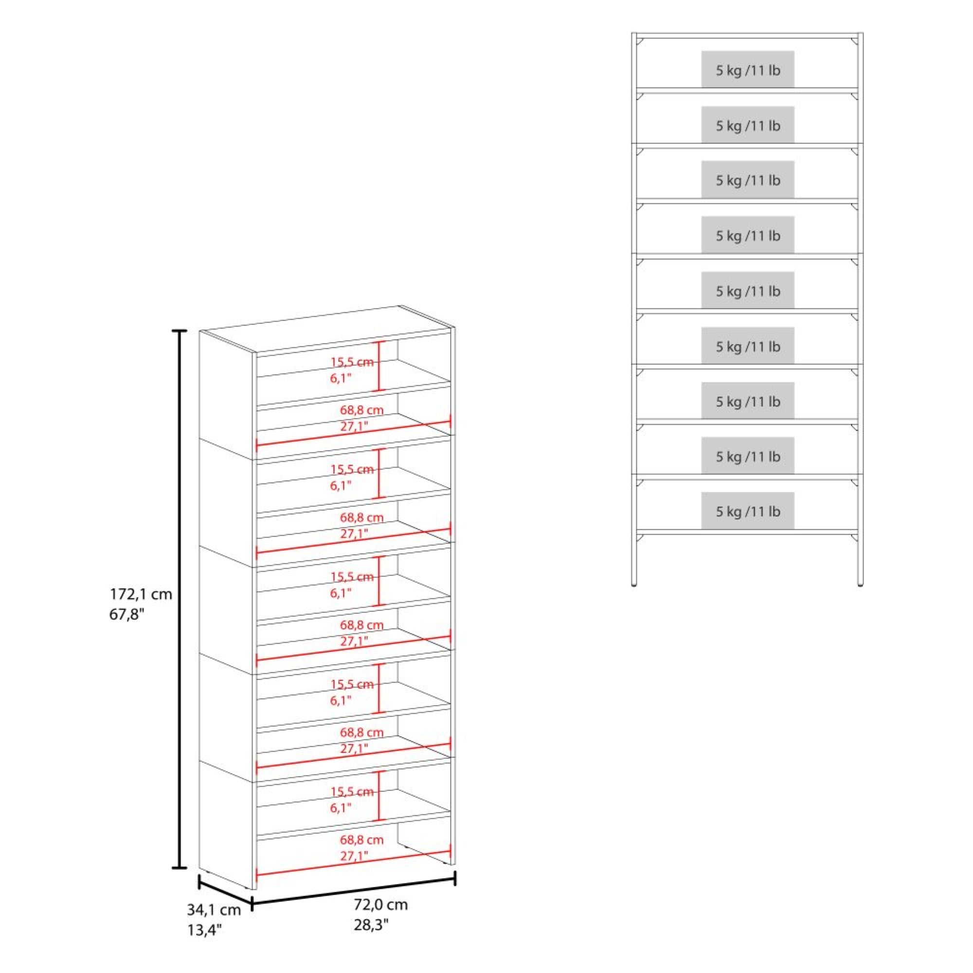 MODULO ZAPATERO Z-72 APILABLE 10 NIVELES - 6