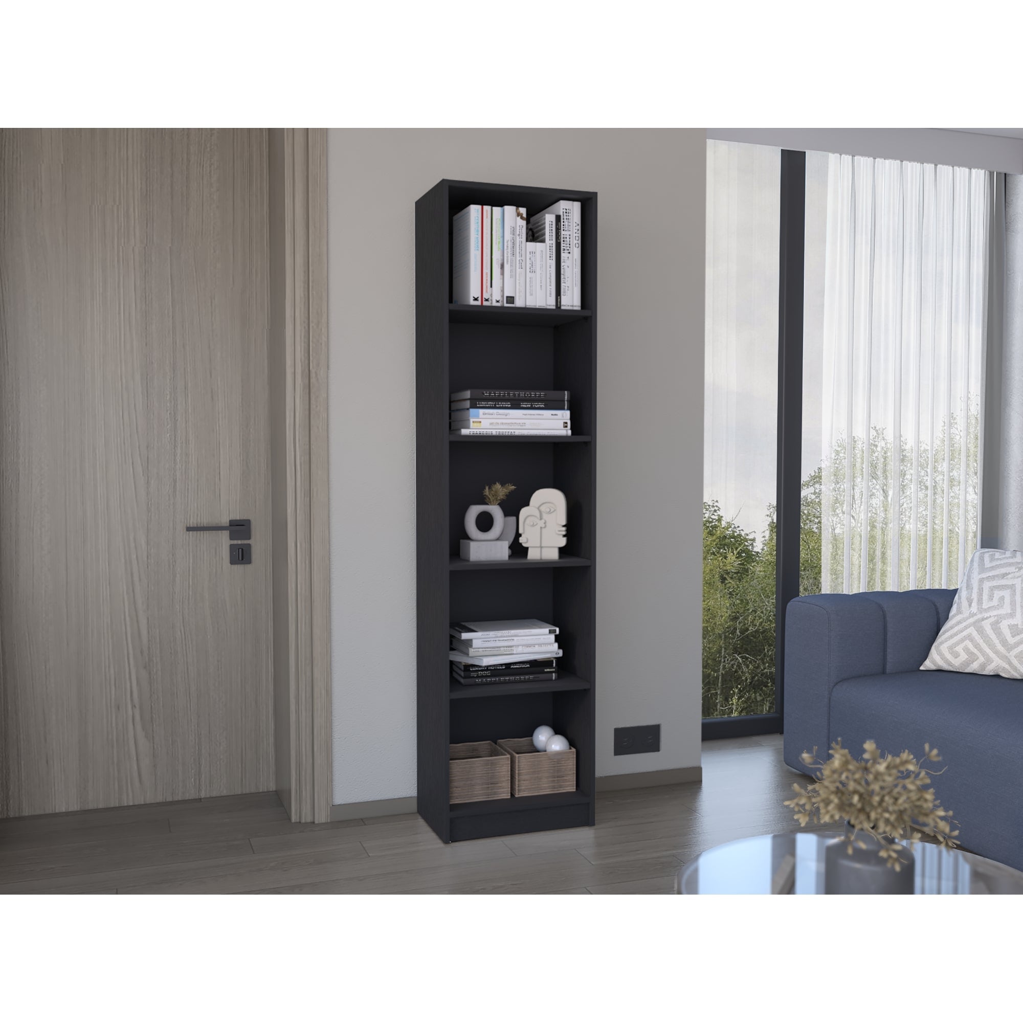 ESTANTE BIBLIOTECA HOME-E 5 NIVELES WENGUE - 3
