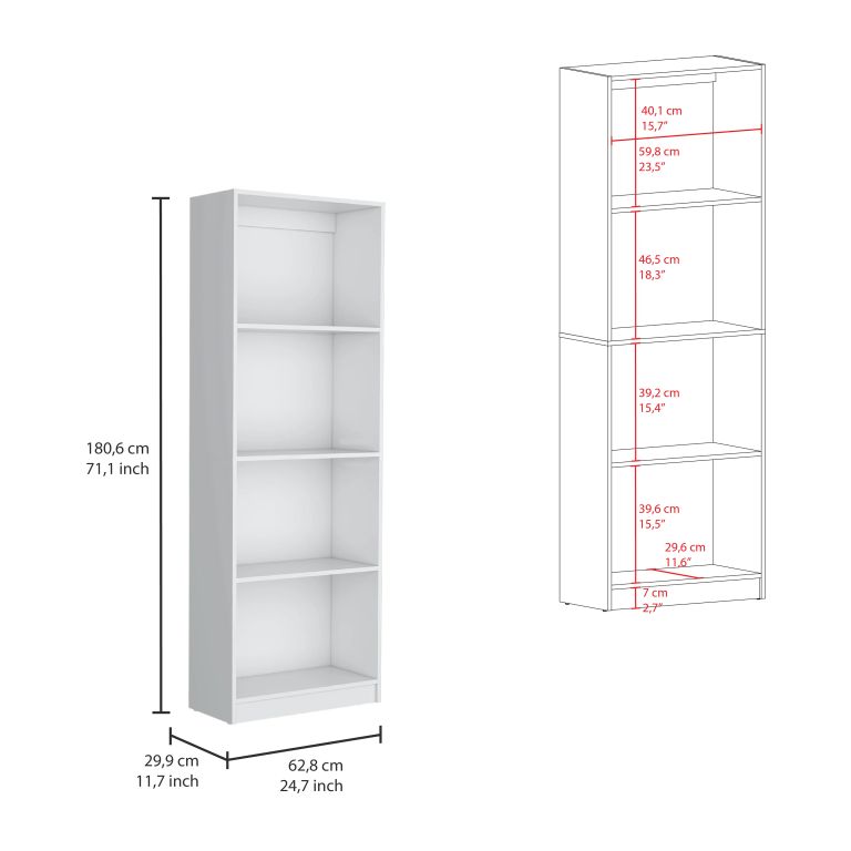 ESTANTE 4 NIVELES HOME-E1 180,6X62,8X29,9 CM - 4