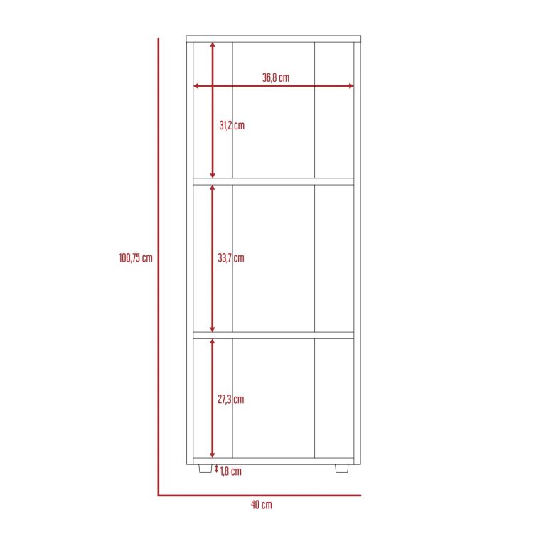LIBRERO OFFICE W-40 - WENGUE 100X40X25 CM - 7