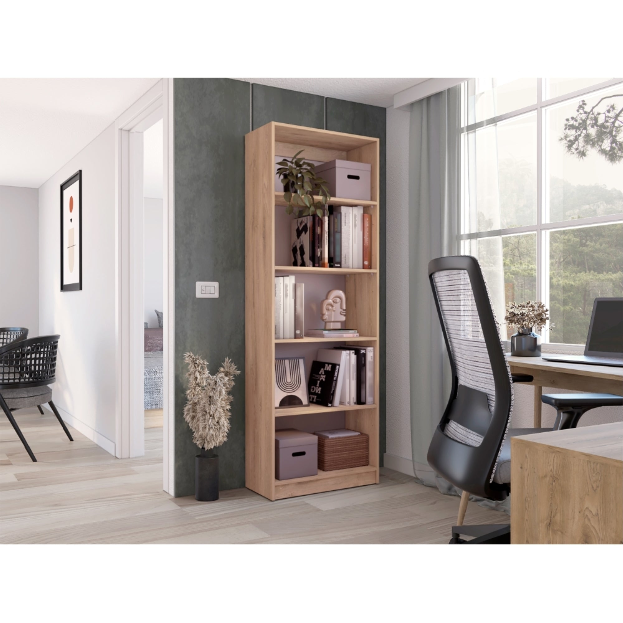 ESTANTE HOME-E M3 5 NIVELES MACADAMIA - 4