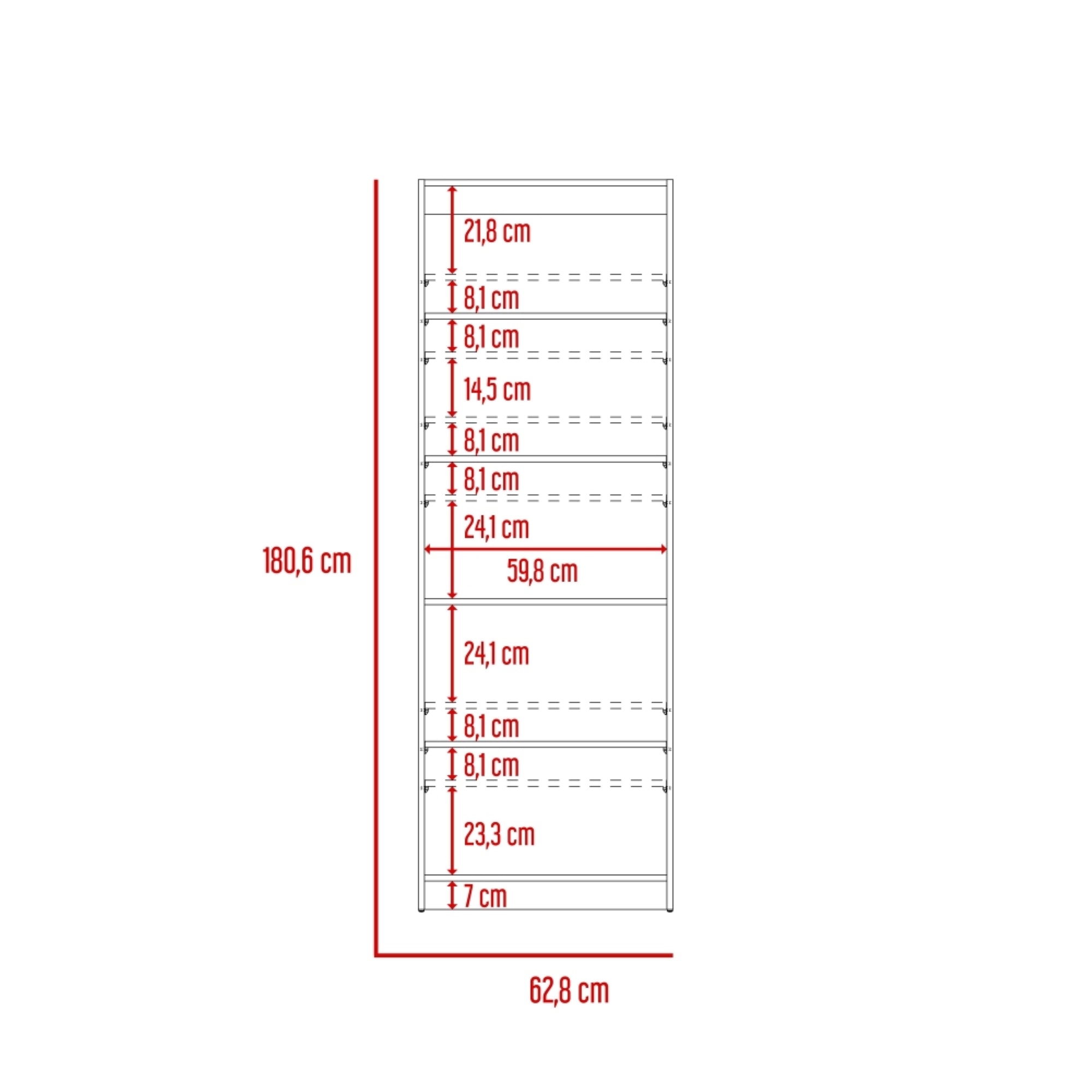 ESTANTE HOME-E M3 5 NIVELES MACADAMIA - 6