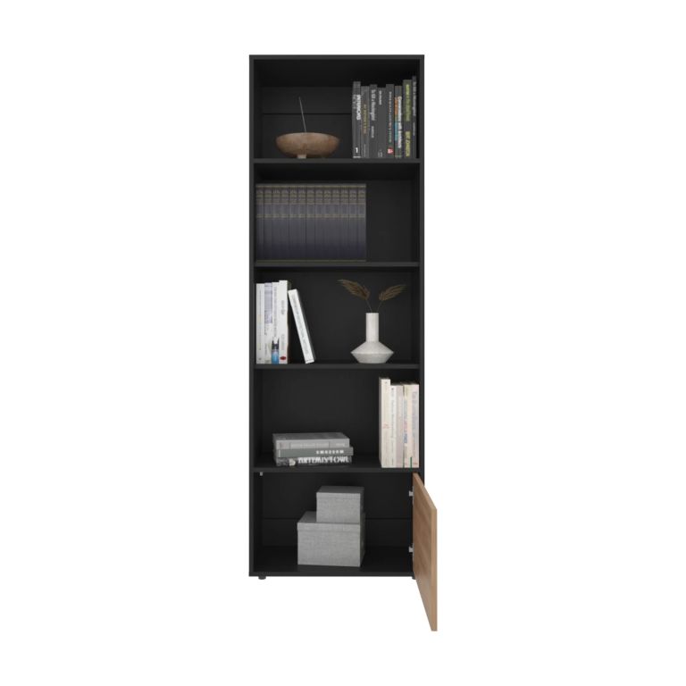 BIBLIOTECA 1 PUERTA FUNES ECO WENGUE 180,0X60,0X35,3 CM - 4