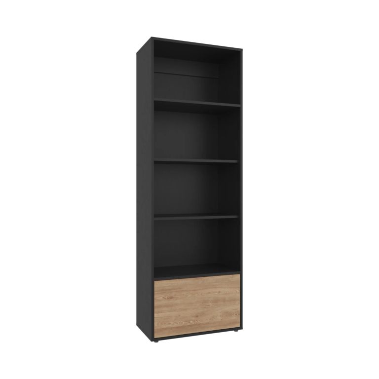BIBLIOTECA 1 PUERTA FUNES ECO WENGUE 180,0X60,0X35,3 CM - 5