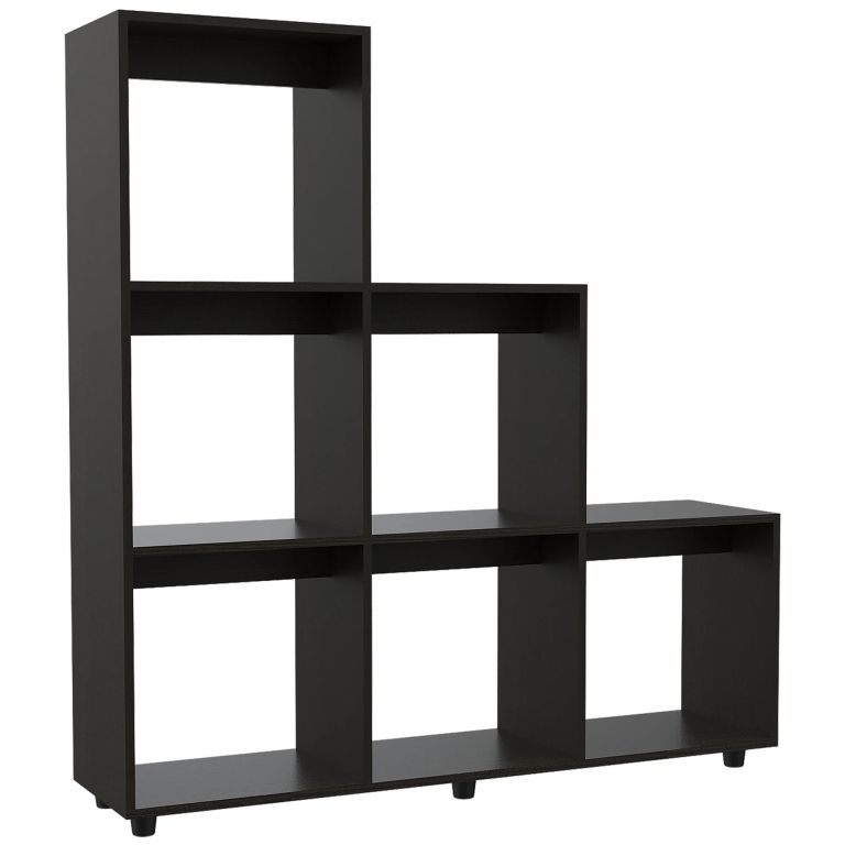 BIBLIOTECA ESCALERA SALAMANCA 3 NIVELES WENGUE 128,2X122,1X30,0 CM - 4