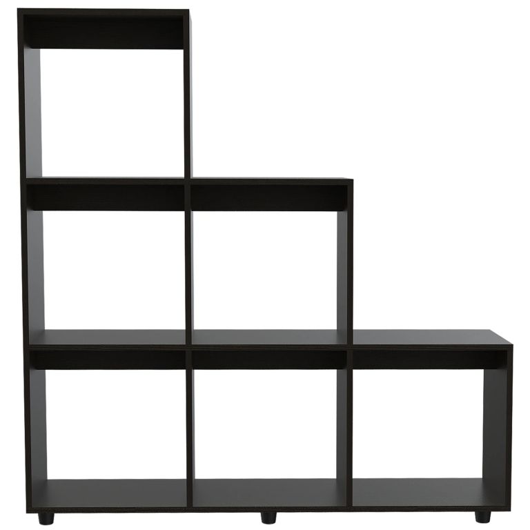 BIBLIOTECA ESCALERA SALAMANCA 3 NIVELES WENGUE 128,2X122,1X30,0 CM - 5