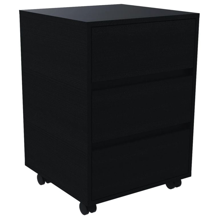 ARCHIVADOR CON RUEDAS 3 CAJONES OFFICE WENGUE 66,0X46,4X45,3 CM - 3