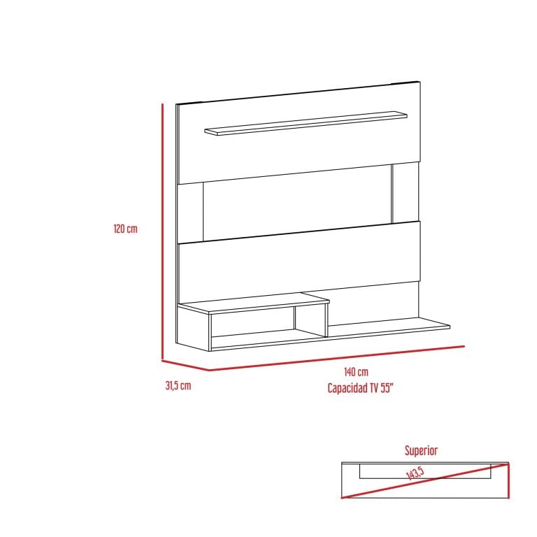 PANEL TV 55' BEIJING 120,0X140,0X31,5 CM - 6