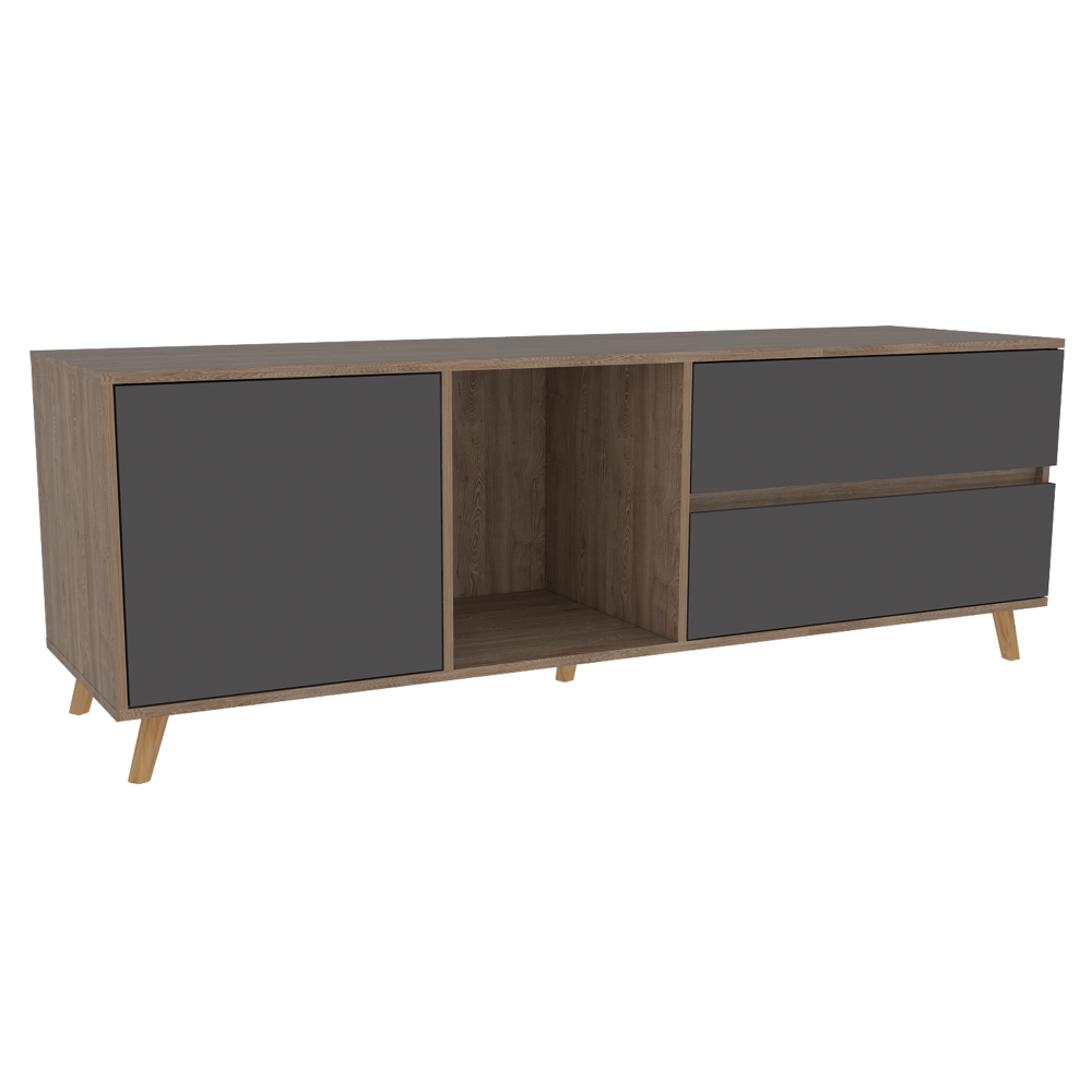 RACK TV 65' SALEM MIEL Y PLOMO - 1
