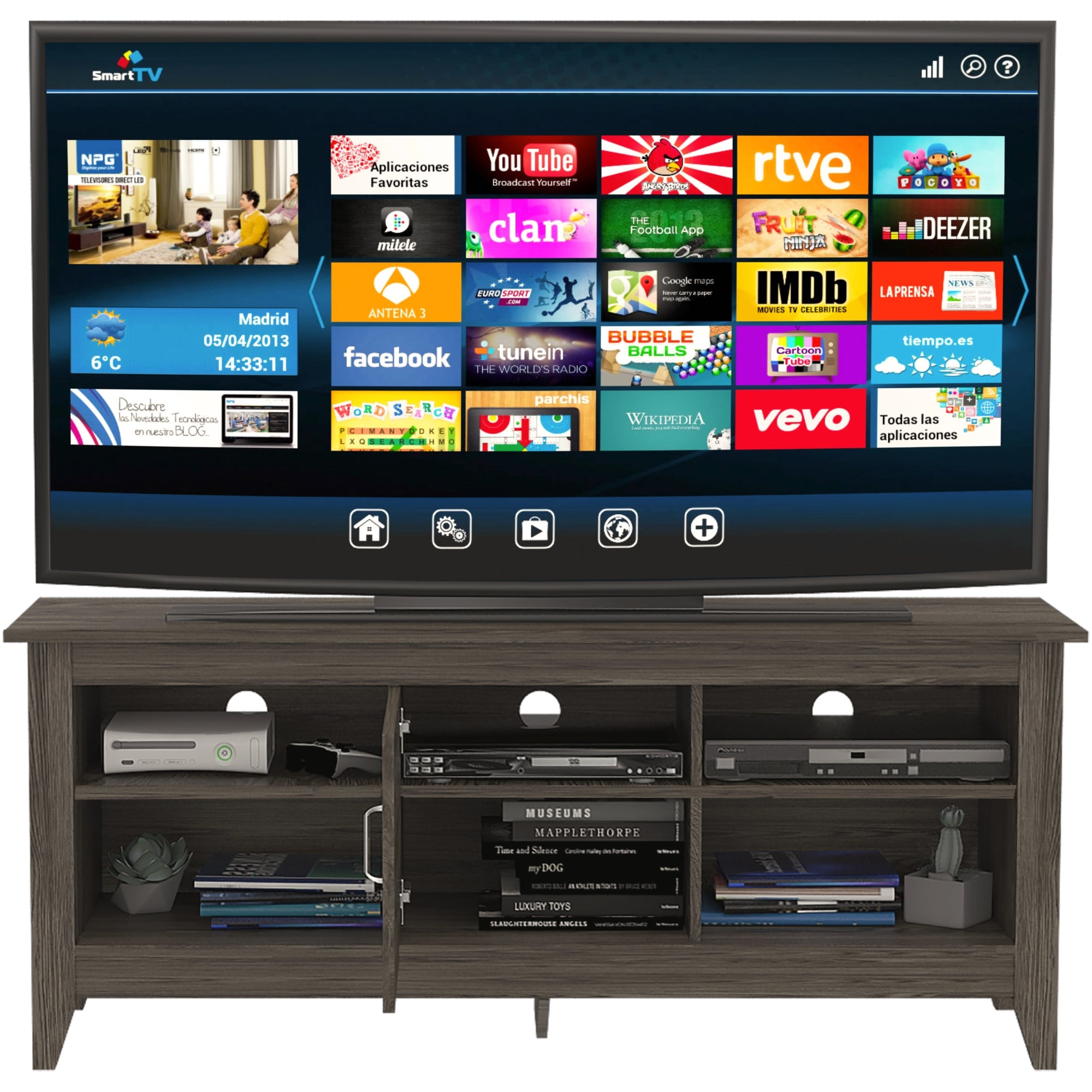RACK TV 65' ESSENTIAL 1 PUERTA 61,5X147,5X40,5 CM - 4