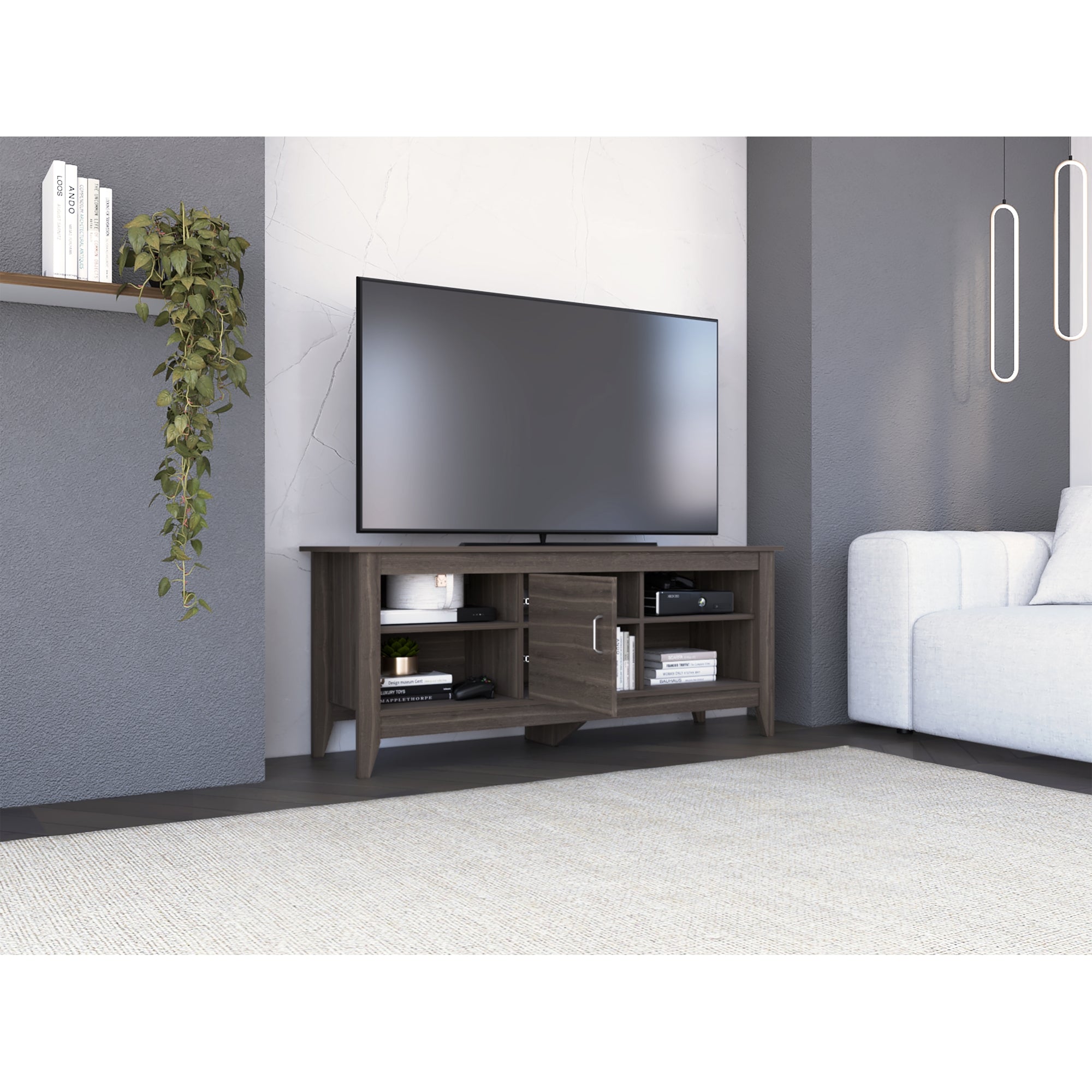 RACK TV 65' ESSENTIAL 1 PUERTA 61,5X147,5X40,5 CM - 6