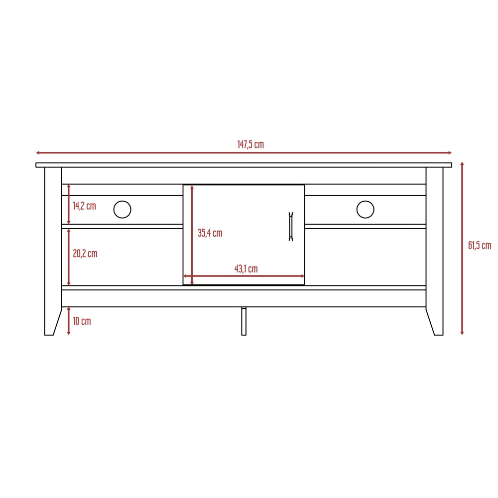 RACK TV 65' ESSENTIAL 1 PUERTA 61,5X147,5X40,5 CM - 8