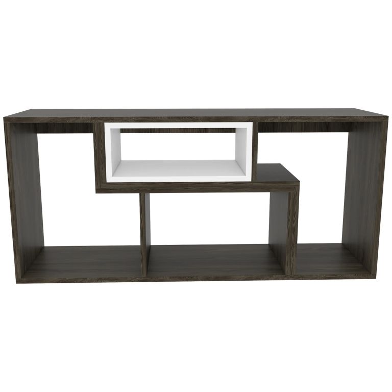 RACK TV 40 EXTENSIBLE 120-160 CM COÑAC Y BLANCO - 6