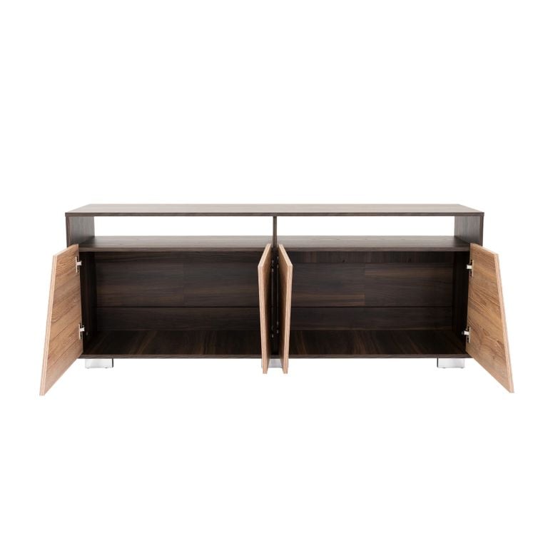 RACK TV 70 4 PUERTAS FRAKTAL CAFÉ Y MIEL 61,3X155,5X39,6 CM - 4