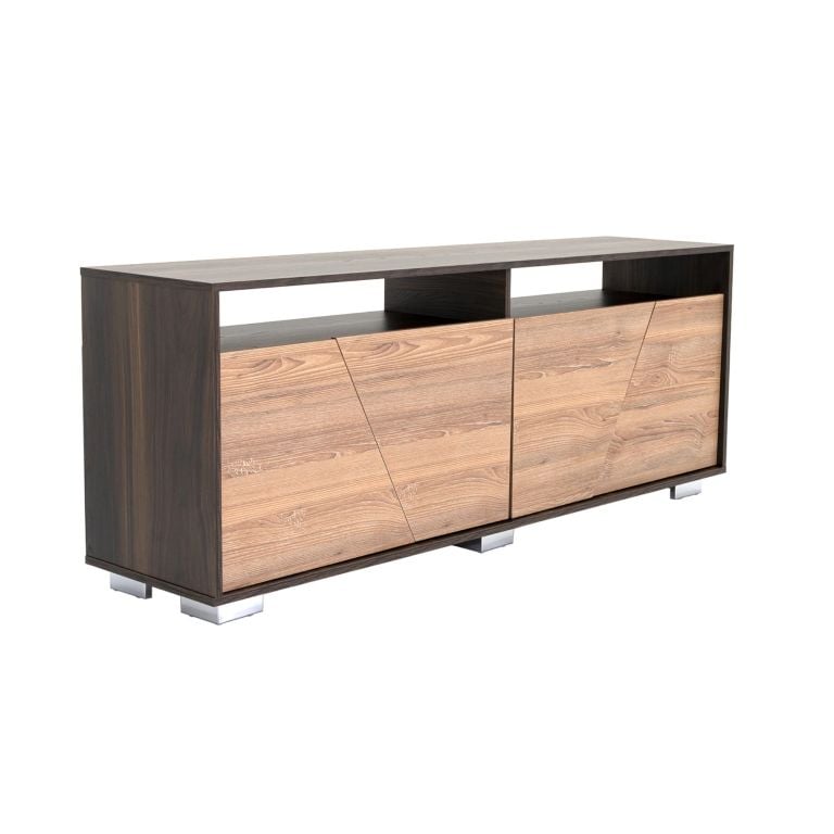 RACK TV 70 4 PUERTAS FRAKTAL CAFÉ Y MIEL 61,3X155,5X39,6 CM - 5