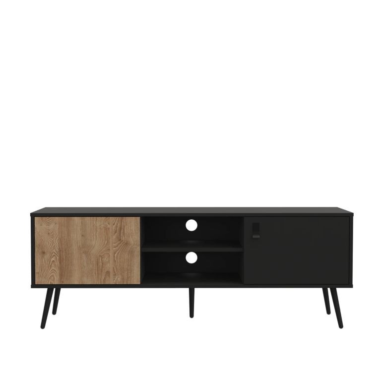 RACK TV 65 2 PUERTAS FUNES ECO WENGUE 55,0X150,0X40,0 CM - 6