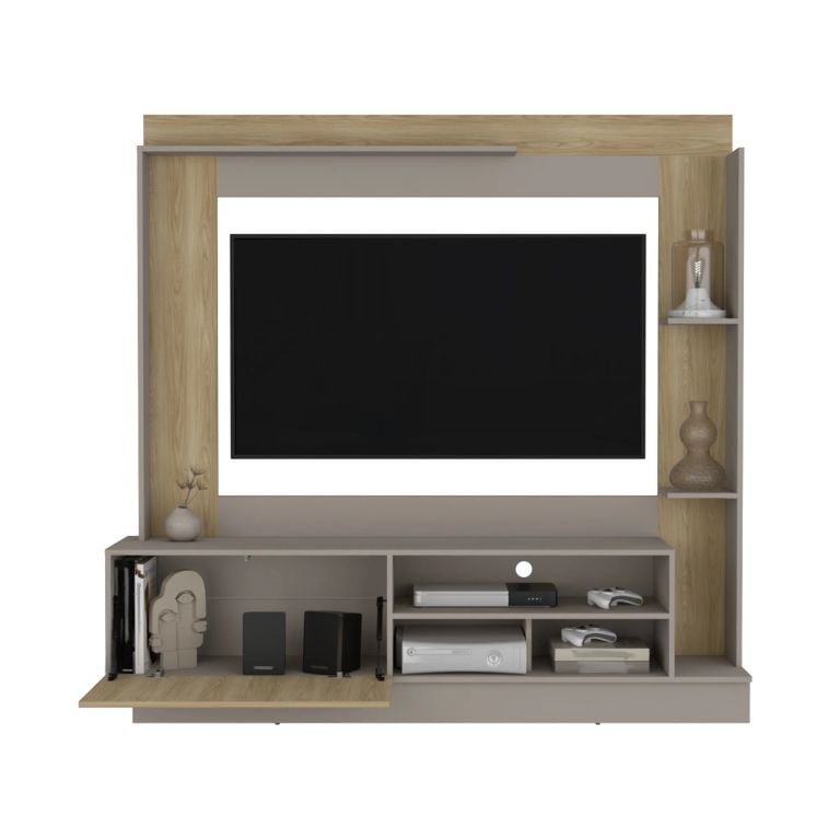 ESTANTE TV70 DOHA TAUPE Y FRESNO 175,0X180,0X38,5 CM - 5