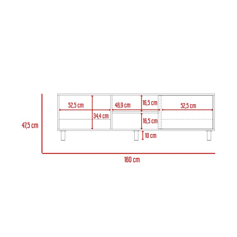RACK TV 65' TUNEZ 1 PUERTA 47,5X160,0X35,0 CM - 8