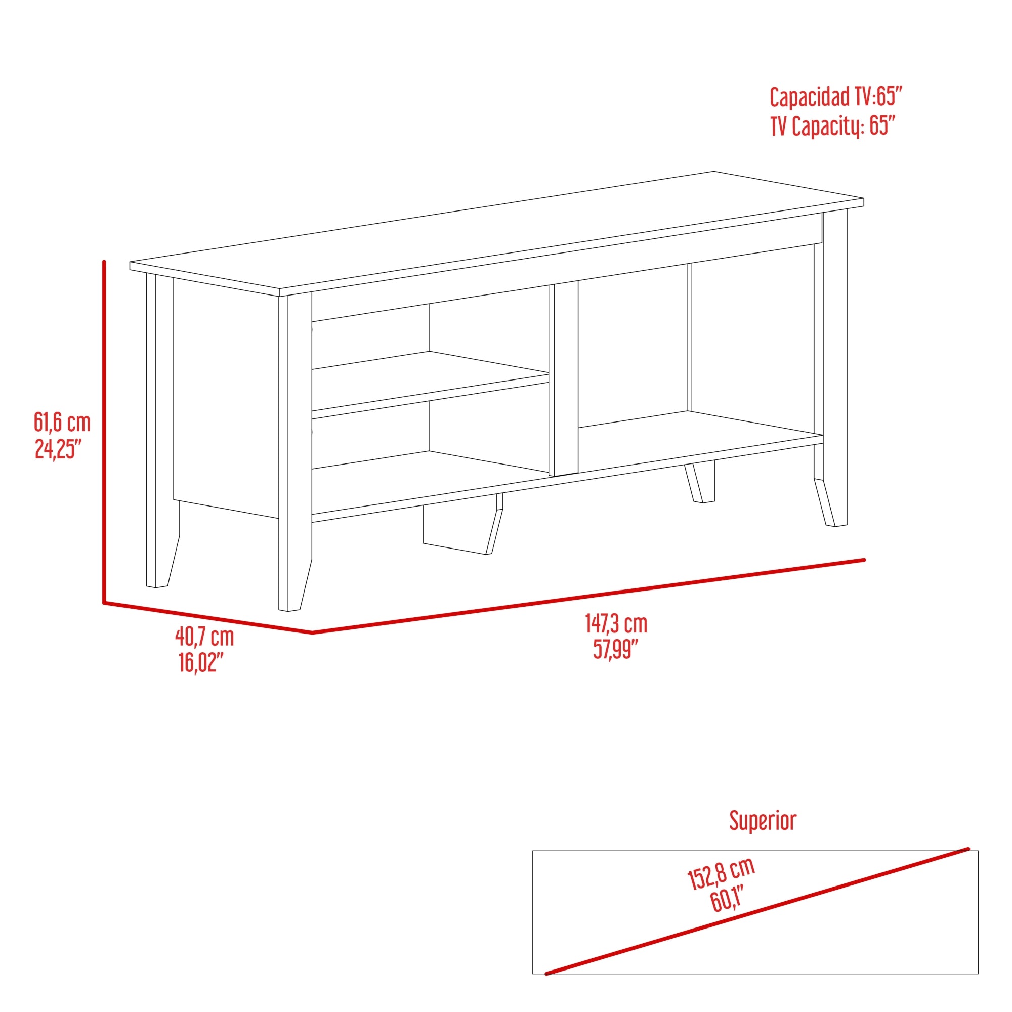 RACK TV 65' ESSENTIAL ROVERE - 6