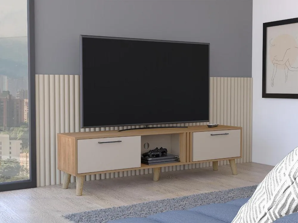 RACK TV 65 VANCE 2 PUERTAS FRESNO Y CAPRI 43,0X160,0X35,0 CM - 1