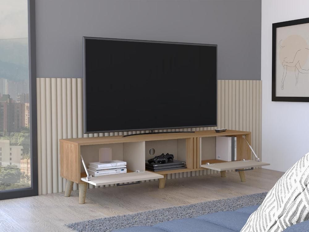RACK TV 65 VANCE 2 PUERTAS FRESNO Y CAPRI 43,0X160,0X35,0 CM - 2