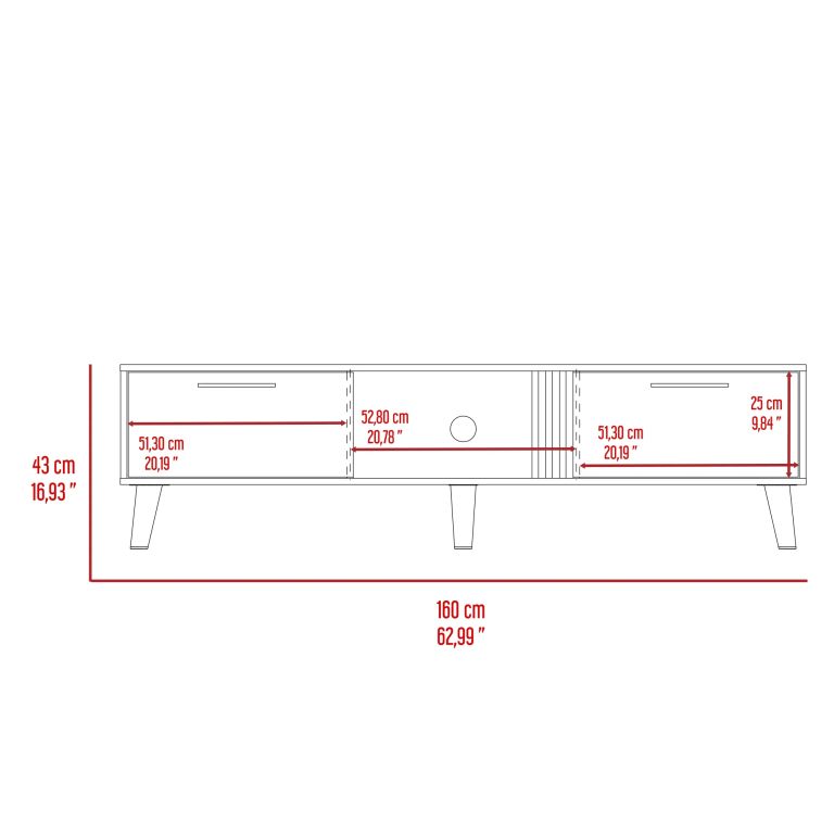 RACK TV 65 VANCE 2 PUERTAS FRESNO Y CAPRI 43,0X160,0X35,0 CM - 8