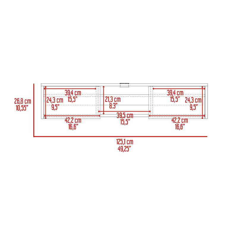 PANEL TV 65' GLEID 2 PUERTAS 26,8X125,1X29,7 CM - 8